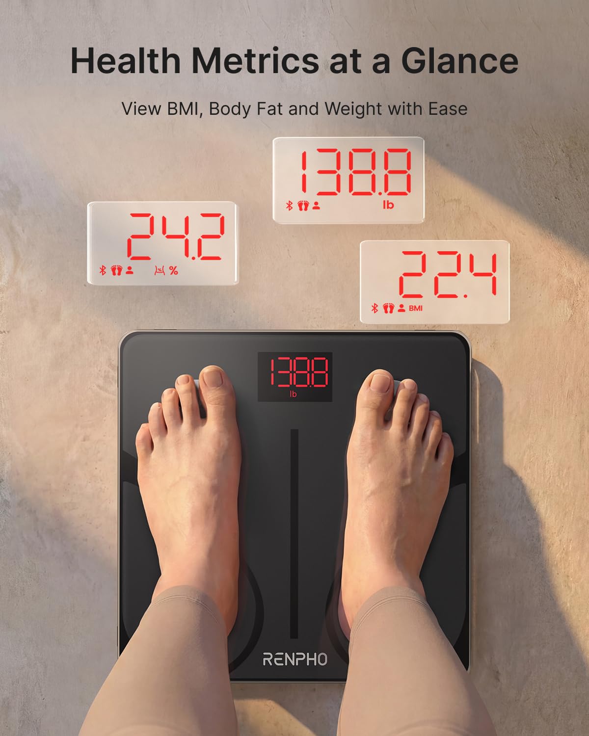 Smart Scale for Body Weight, BMI & Body Fat, 13 Metrics, Elis 1