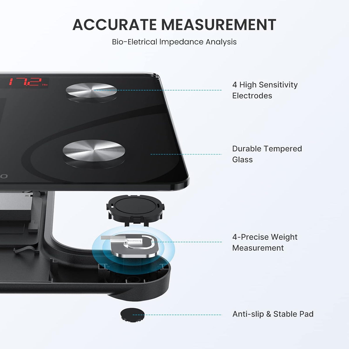 Smart Scale for Body Weight, BMI & Body Fat, 13 Metrics, Elis 1