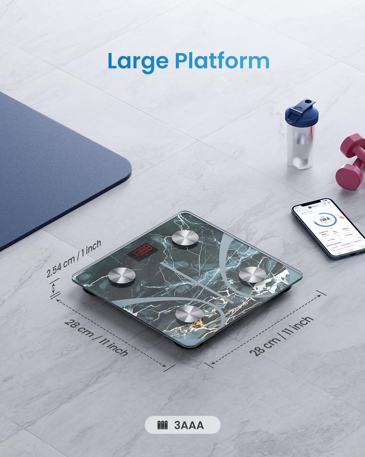 Smart Scale for Body Weight, BMI & Body Fat, 13 Metrics, Elis 1
