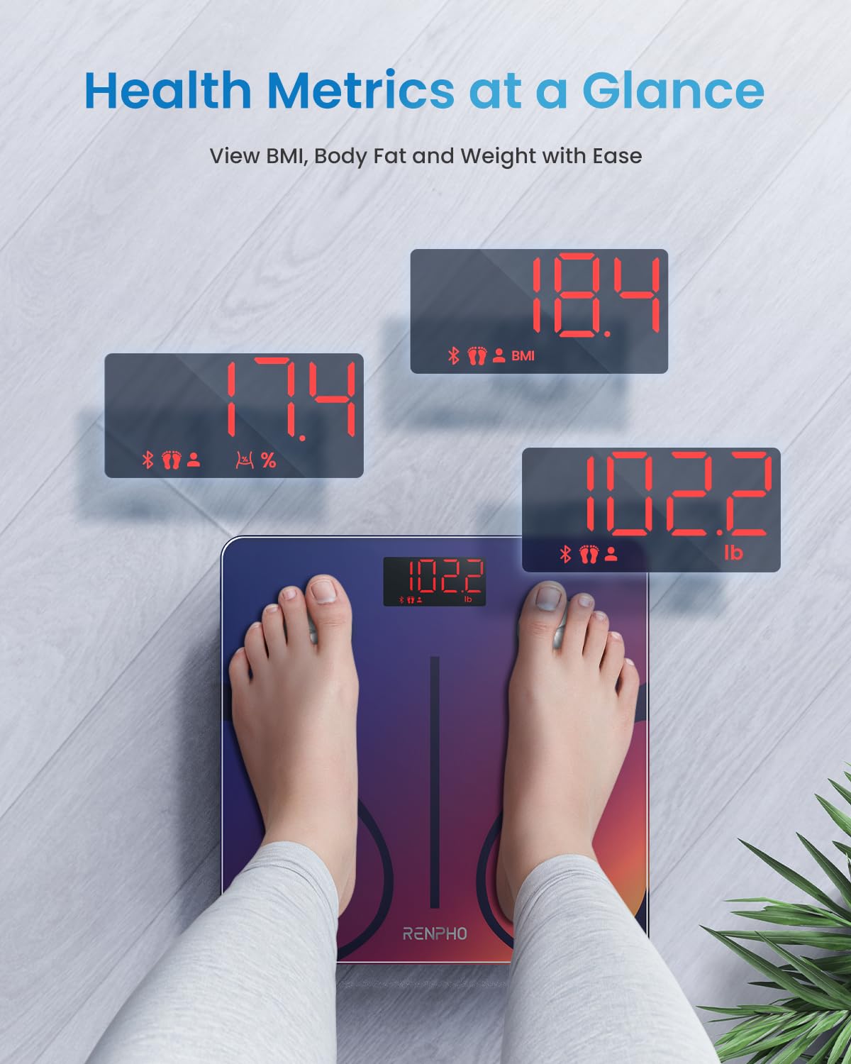 Smart Scale for Body Weight, BMI & Body Fat, 13 Metrics, Elis 1