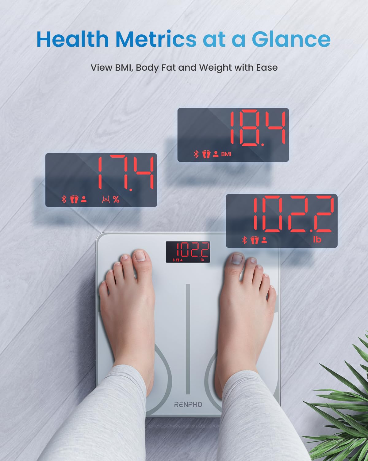 Smart Scale for Body Weight, BMI & Body Fat, 13 Metrics, Elis 1