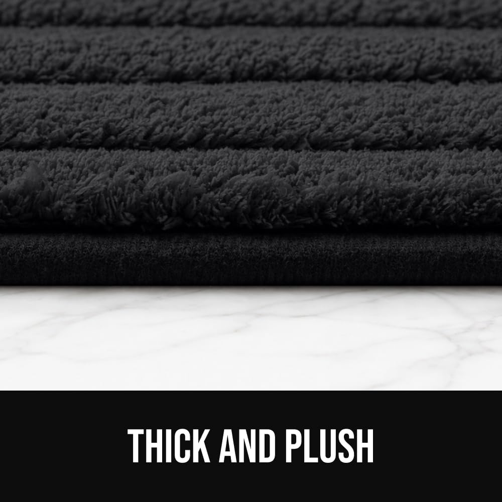 Memory Foam Bathroom Rugs, Absorbent Bath Mat, 24x16 Beige