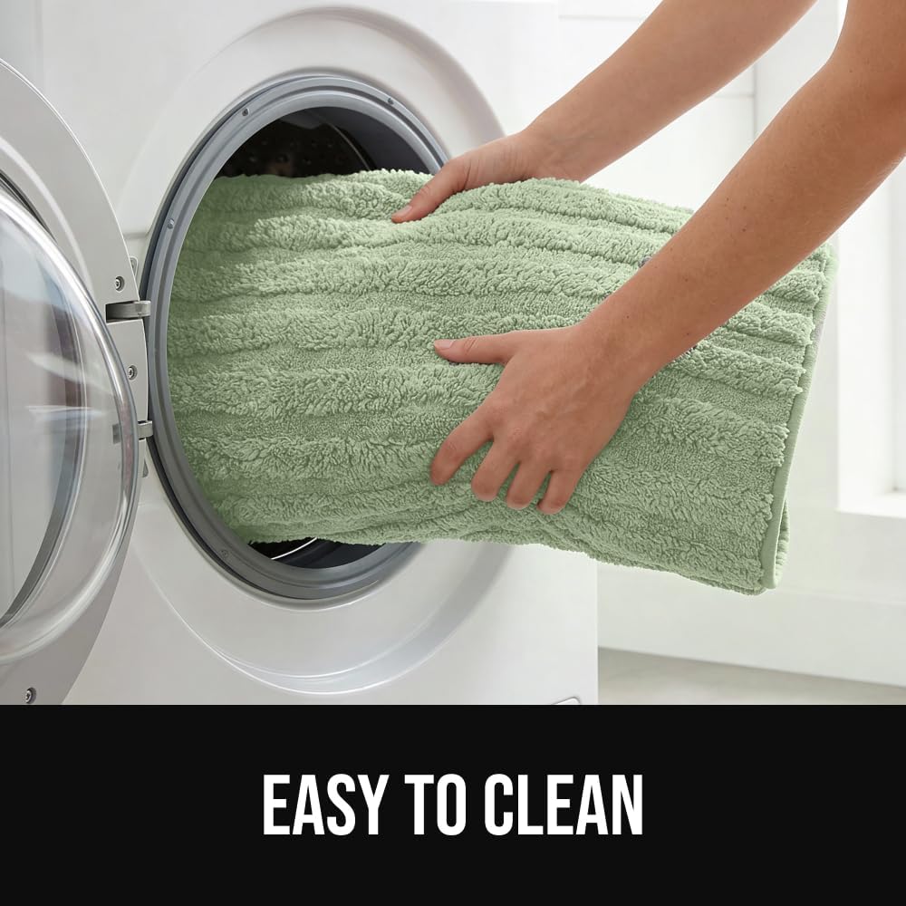 Memory Foam Bathroom Rugs, Absorbent Bath Mat, 24x16 Beige
