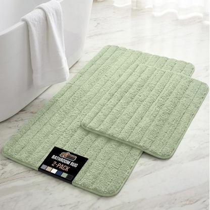Memory Foam Bathroom Rugs, Absorbent Bath Mat, 24x16 Beige