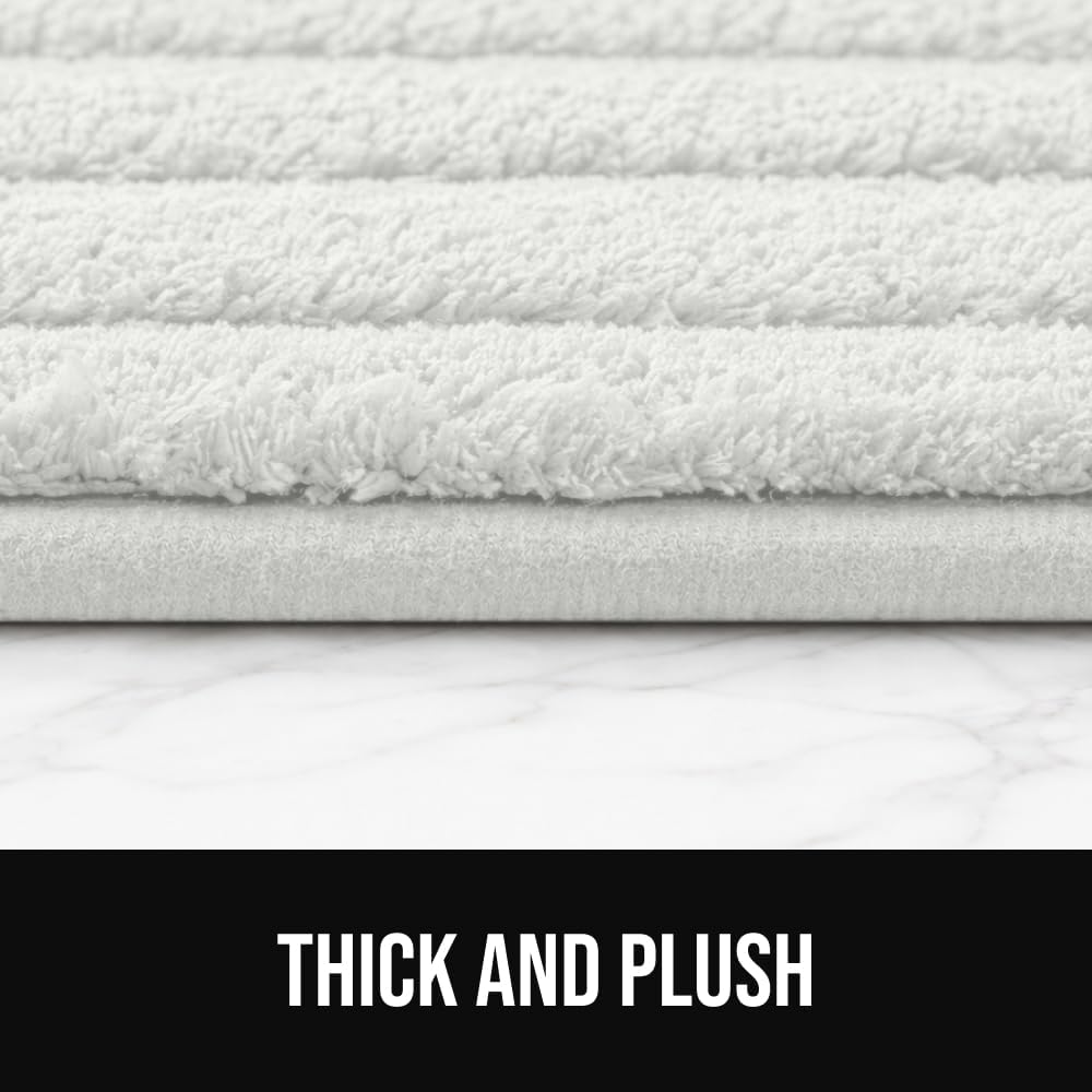 Memory Foam Bathroom Rugs, Absorbent Bath Mat, 24x16 Beige