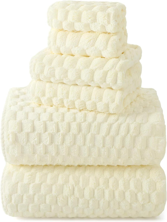 REDKISS 4 Pack Microfiber Bath Towels - Extra Large, Super Absorbent, Quick Dry Waffle Towels Set for Bathroom, Spa, Gym, and Travel - Luxury, Plush, 4 Multicolor