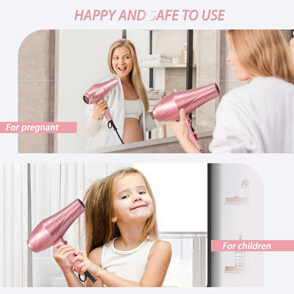 Hair Dryer Professional Ionic Salon Hair Dryer 2400W Powerful Fast-Drying Blue Light Ionic Hair Dryers with Diffuser, AC Motor Constant Temperature Quiet Ion Dryers for Women Men