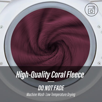 Ultra Soft Microfiber Coral Velvet Towel Set - Quick Drying, 2 Bath Towels, 2 Hand Towels, 2 Washcloths - Burgundy, 6 Pcs
