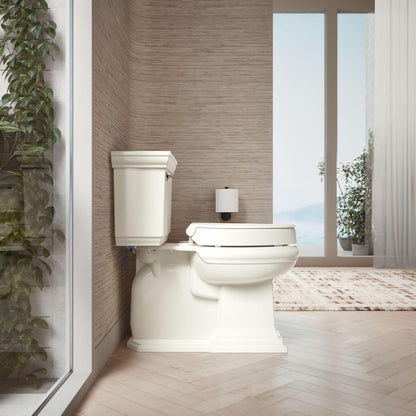 25876-0 Hyten 3" Height, Elevated Soft Close Round Toilet Seat, Contoured Seat with Grip-Tight Bumpers, Quick-Attach Hardware, White