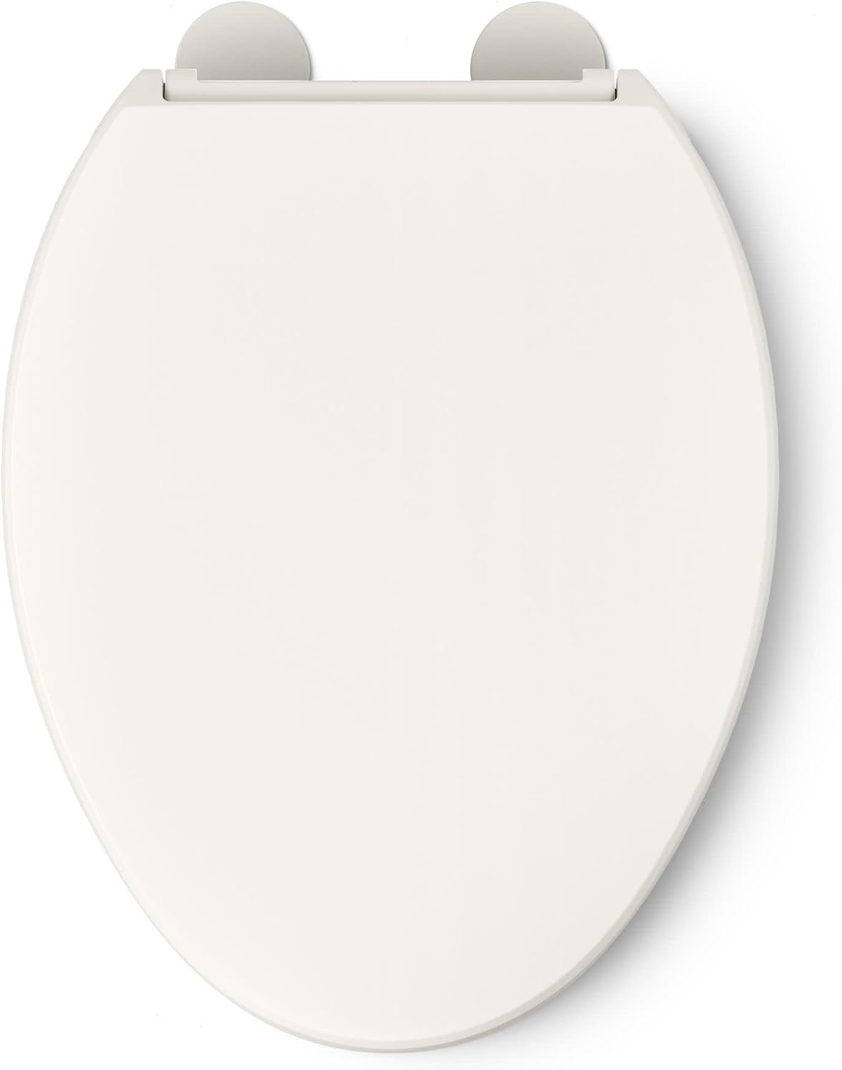 25876-0 Hyten 3" Height, Elevated Soft Close Round Toilet Seat, Contoured Seat with Grip-Tight Bumpers, Quick-Attach Hardware, White