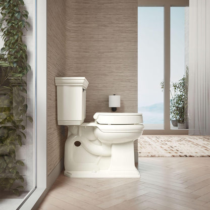 25876-0 Hyten 3" Height, Elevated Soft Close Round Toilet Seat, Contoured Seat with Grip-Tight Bumpers, Quick-Attach Hardware, White