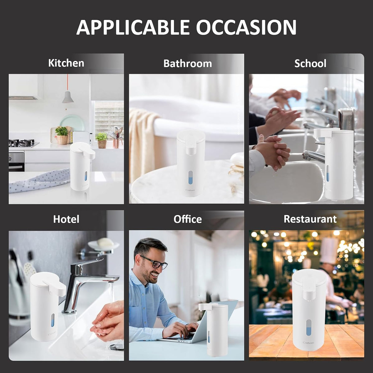 Automatic Liquid Soap Dispenser Touchless, Stainless Steel,12oz/340ml
