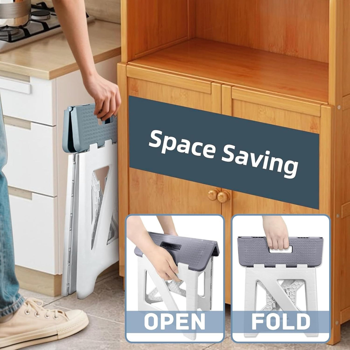 Folding Shower Chair for Inside Shower | Safety Anti-Slip & Waterproof Foldable Shower Seat 330lbs | Small Portable Travel Shower Stool Bath Seat Bench for Elderly, Disabled & Injured