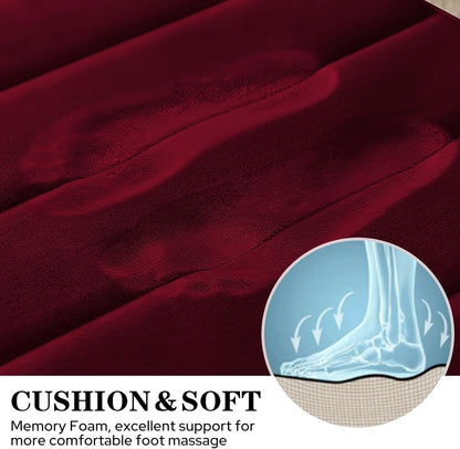 Black Memory Foam Bathroom Rug Set 3 Piece, Non Slip Extra Soft Absorbent Washable & Dry Toilet Bath Mat Sets