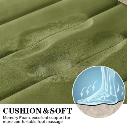 Black Memory Foam Bathroom Rug Set 3 Piece, Non Slip Extra Soft Absorbent Washable & Dry Toilet Bath Mat Sets