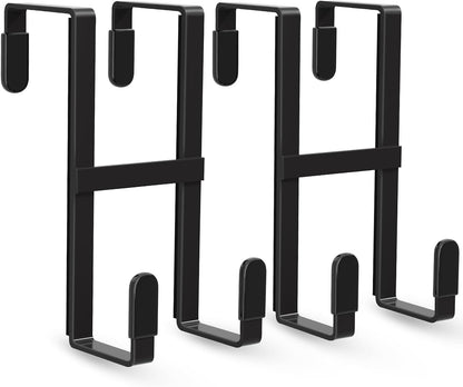 Over The Door Hooks, 2 Packs Double Sided-Hanger Fits Door 1-7/8"White