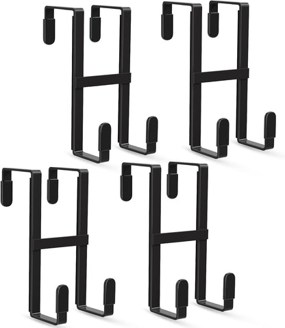 Over The Door Hooks, 2 Packs Double Sided-Hanger Fits Door 1-7/8"White
