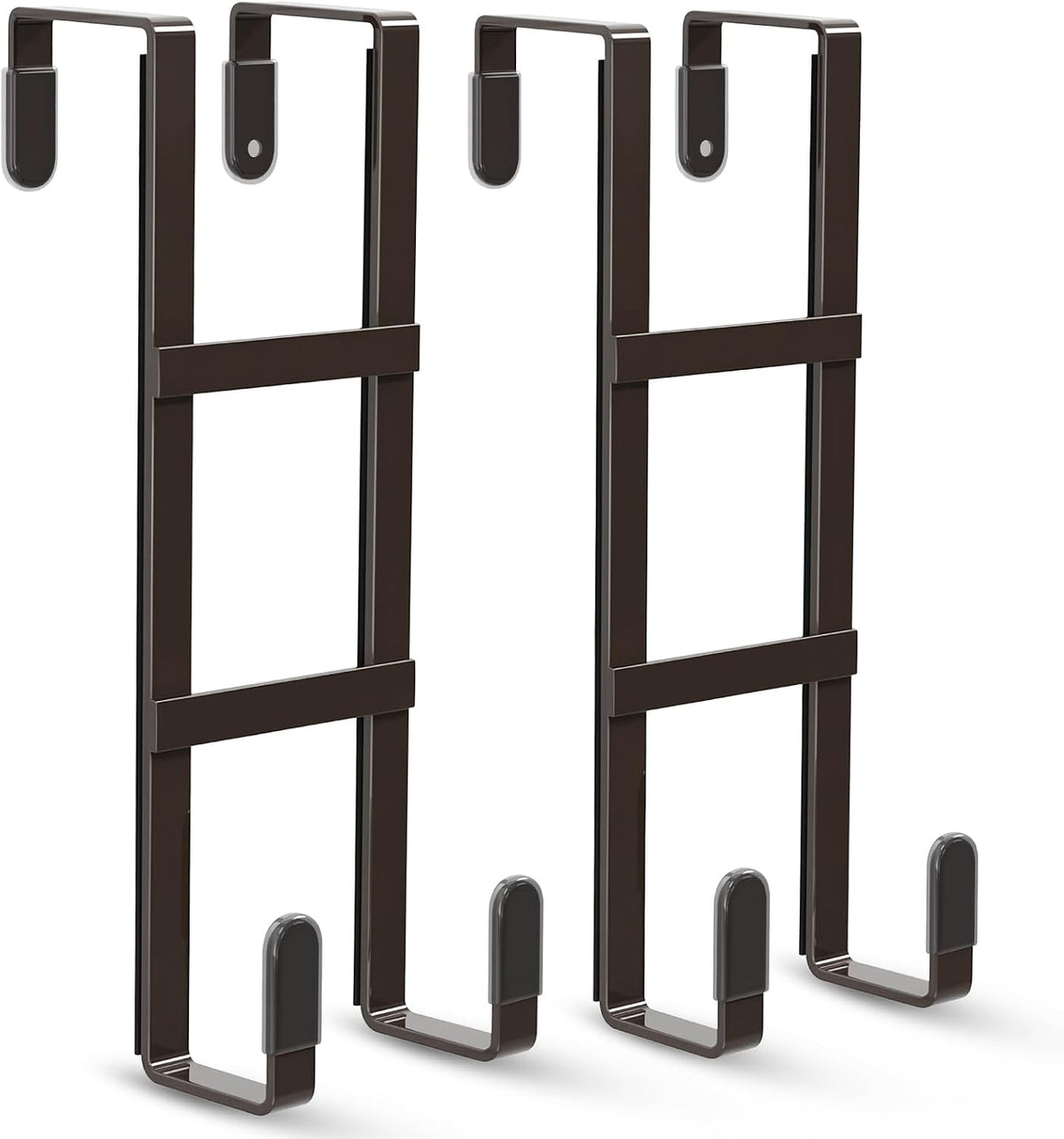 Over The Door Hooks, 2 Packs Double Sided-Hanger Fits Door 1-7/8"White