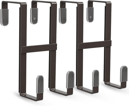 Over The Door Hooks, 2 Packs Double Sided-Hanger Fits Door 1-7/8"White