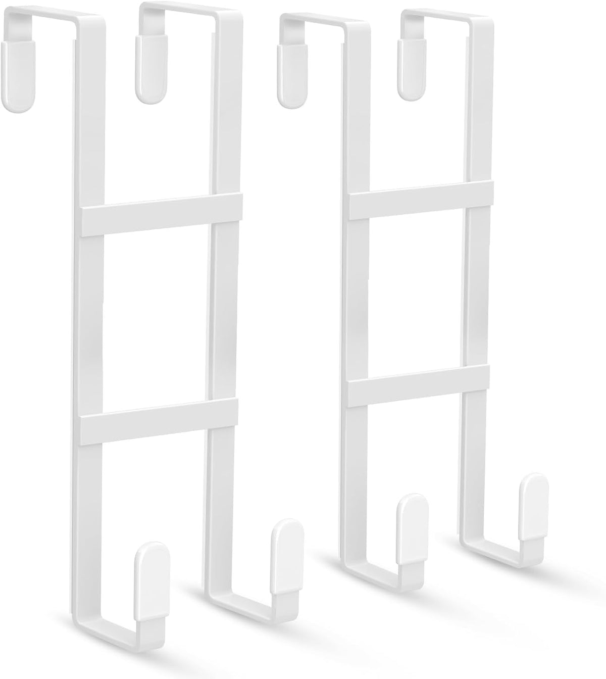 Over The Door Hooks, 2 Packs Double Sided-Hanger Fits Door 1-7/8"White