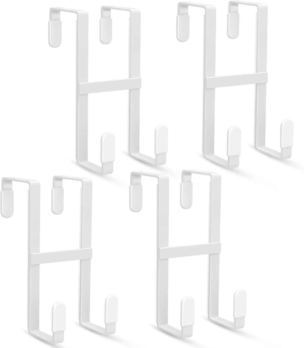Over The Door Hooks, 2 Packs Double Sided-Hanger Fits Door 1-7/8"White