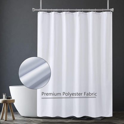 Fabric Shower Curtain Liner, Waterproof Hotel Quality, Bathroom Curtains Rust Resistant Grommets, 72 x 72 Machine Washable (Black) - Colors B