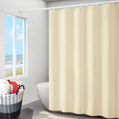 Fabric Shower Curtain Liner, Waterproof Hotel Quality, Bathroom Curtains Rust Resistant Grommets, 72 x 72 Machine Washable (Black) - Colors B