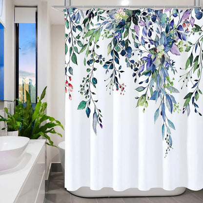 Fabric Shower Curtain Liner, Waterproof Hotel Quality, Bathroom Curtains Rust Resistant Grommets, 72 x 72 Machine Washable (Black) - Colors B