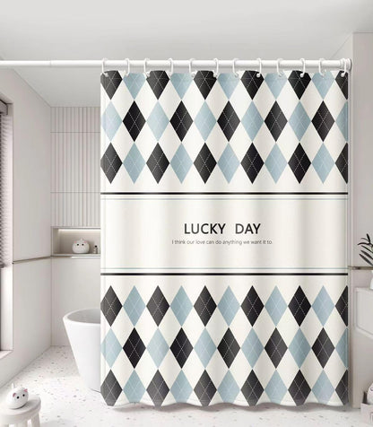 Fabric Shower Curtain Liner, Waterproof Hotel Quality, Bathroom Curtains Rust Resistant Grommets, 72 x 72 Machine Washable (Black) - Colors B