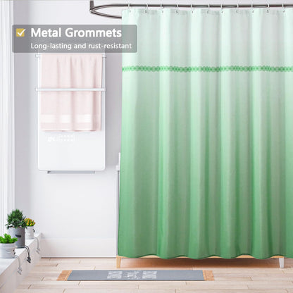 Fabric Shower Curtain Liner, Waterproof Hotel Quality, Bathroom Curtains Rust Resistant Grommets, 72 x 72 Machine Washable (Black) - Colors B