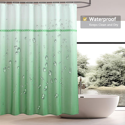 Fabric Shower Curtain Liner, Waterproof Hotel Quality, Bathroom Curtains Rust Resistant Grommets, 72 x 72 Machine Washable (Black) - Colors B