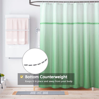 Fabric Shower Curtain Liner, Waterproof Hotel Quality, Bathroom Curtains Rust Resistant Grommets, 72 x 72 Machine Washable (Black) - Colors B