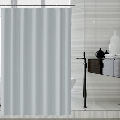 Fabric Shower Curtain Liner, Waterproof Hotel Quality, Bathroom Curtains Rust Resistant Grommets, 72 x 72 Machine Washable (Black) - Colors B