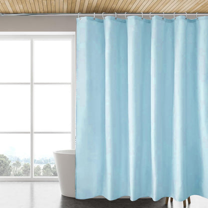 Fabric Shower Curtain Liner, Waterproof Hotel Quality, Bathroom Curtains Rust Resistant Grommets, 72 x 72 Machine Washable (Black) - Colors B