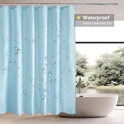 Fabric Shower Curtain Liner, Waterproof Hotel Quality, Bathroom Curtains Rust Resistant Grommets, 72 x 72 Machine Washable (Black) - Colors B