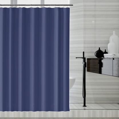 Fabric Shower Curtain Liner, Waterproof Hotel Quality, Bathroom Curtains Rust Resistant Grommets, 72 x 72 Machine Washable (Black) - Colors B