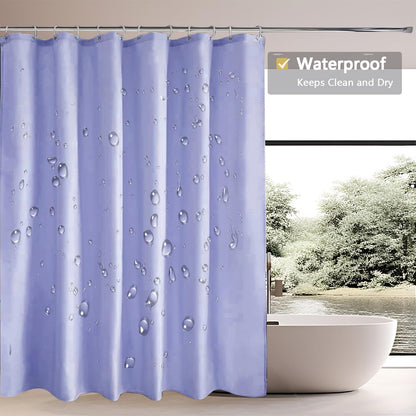 Fabric Shower Curtain Liner, Waterproof Hotel Quality, Bathroom Curtains Rust Resistant Grommets, 72 x 72 Machine Washable (Black) - Colors B