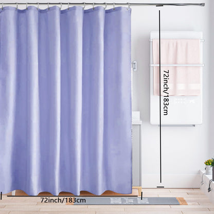 Fabric Shower Curtain Liner, Waterproof Hotel Quality, Bathroom Curtains Rust Resistant Grommets, 72 x 72 Machine Washable (Black) - Colors B