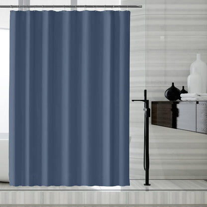 Fabric Shower Curtain Liner, Waterproof Hotel Quality, Bathroom Curtains Rust Resistant Grommets, 72 x 72 Machine Washable (Black) - Colors B