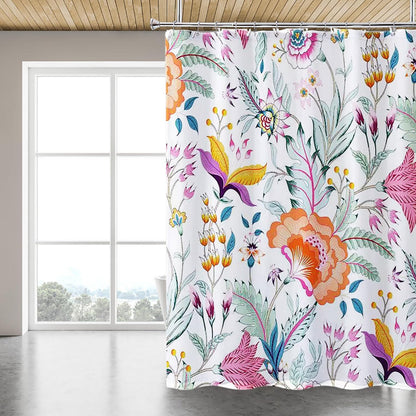 Fabric Shower Curtain Liner, Waterproof Hotel Quality, Bathroom Curtains Rust Resistant Grommets, 72 x 72 Machine Washable (Black) - Colors B