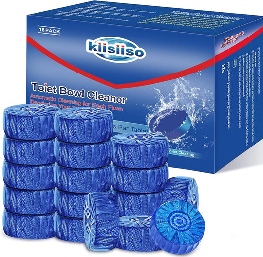 KIISIISO Toilet Bowl Cleaner Tablets,30 Pack, Auto Cleaning, Long-Lasting