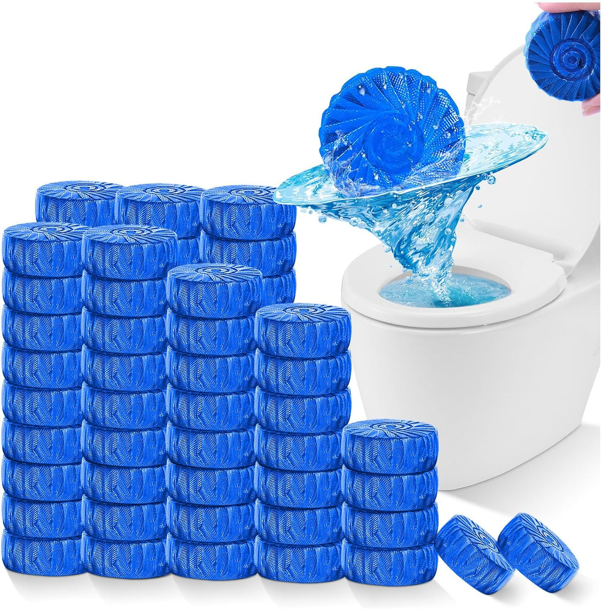 KIISIISO Toilet Bowl Cleaner Tablets,30 Pack, Auto Cleaning, Long-Lasting