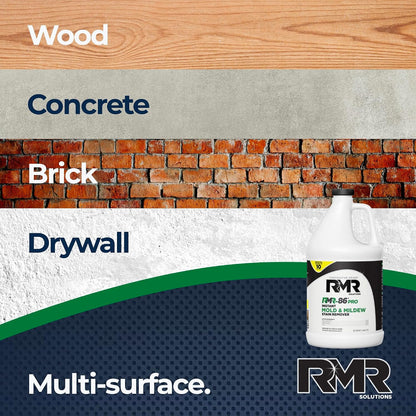 RMR-86 Pro Contractor Grade Mold Stain & Mildew Stain Remover Cleaning Solution, Professional Quality Formula, 1 Gallon