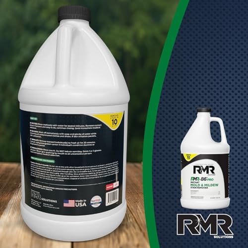 RMR-86 Pro Contractor Grade Mold Stain & Mildew Stain Remover Cleaning Solution, Professional Quality Formula, 1 Gallon