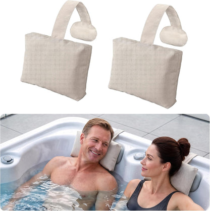 1-Pack Soft Pillow for hot tub, Clawfoot Tub & Chaise Lounge, Must Have Neck Pillow Bath Waterproof Essential Accessories for Big Soaking Tub, Patio recliner, Pool Lounger Chair, Fathers Day Dad Gifts
