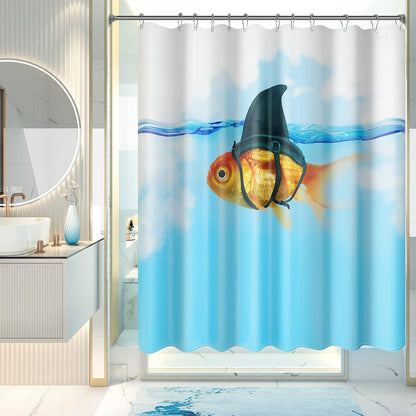 Shower Curtain, Cloth Ombre Black Shower Curtain Set with 12 Hooks, Washable Fabric Black and White Shower Curtain, Rustic Farmhouse Bathroom Shower Curtain, 72x72 Inches