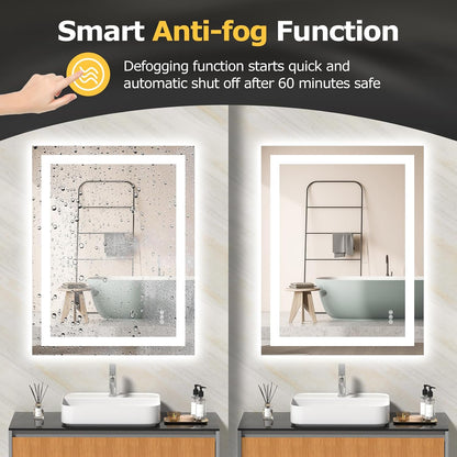 40"X32" LED Bathroom Mirror with Lights, UL Listed