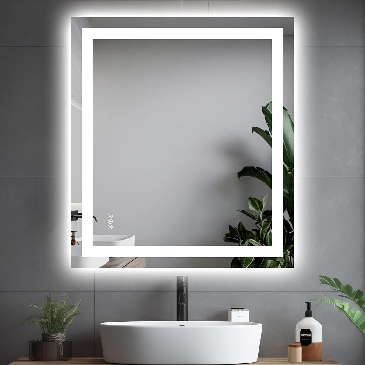 40"X32" LED Bathroom Mirror with Lights, UL Listed