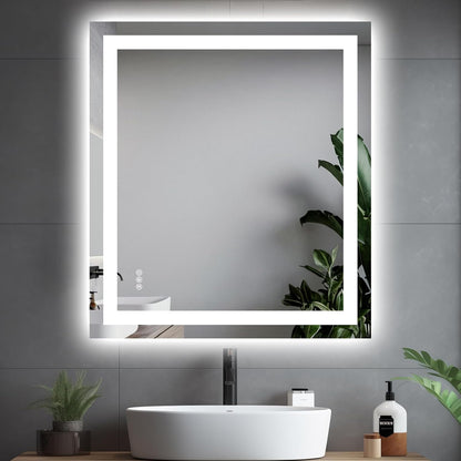 40"X32" LED Bathroom Mirror with Lights, UL Listed