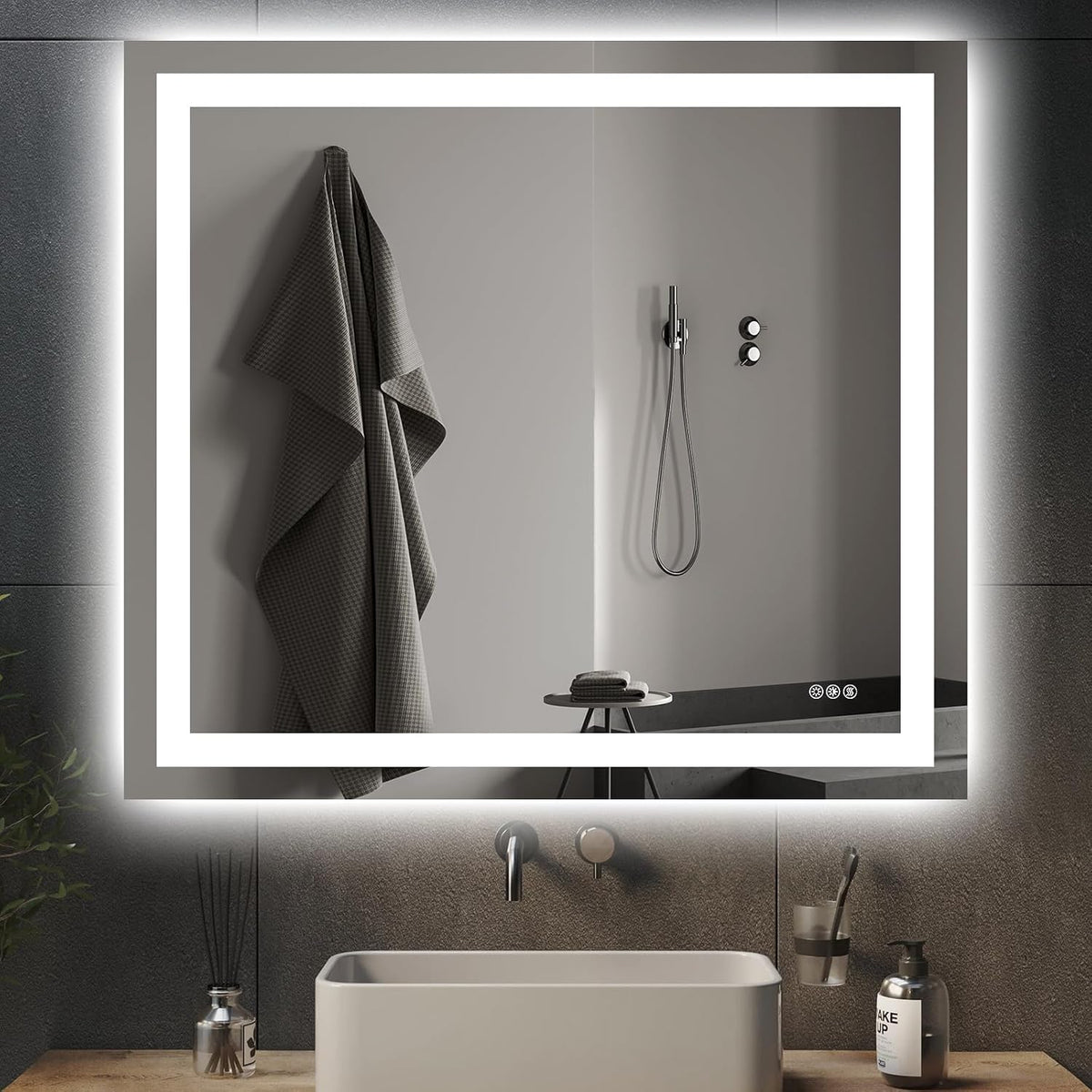 40"X32" LED Bathroom Mirror with Lights, UL Listed